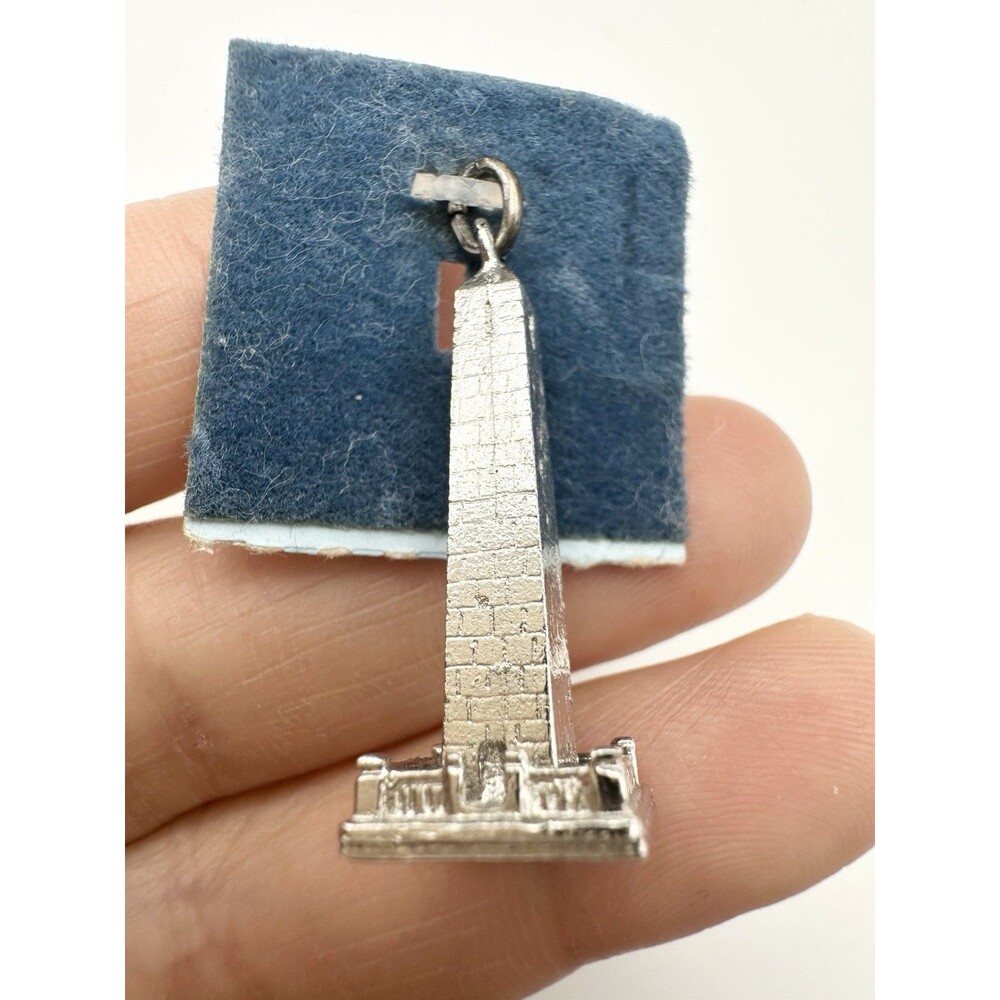 Washington Monument DC 3D 925 Solid Sterling Silver Charm Pendant